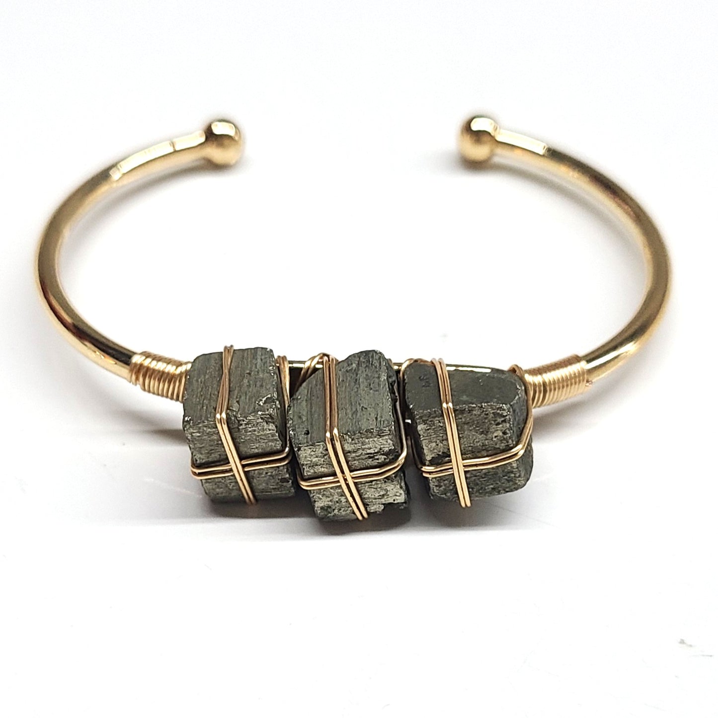 Pyrite Cuff Bangel Bracelets
