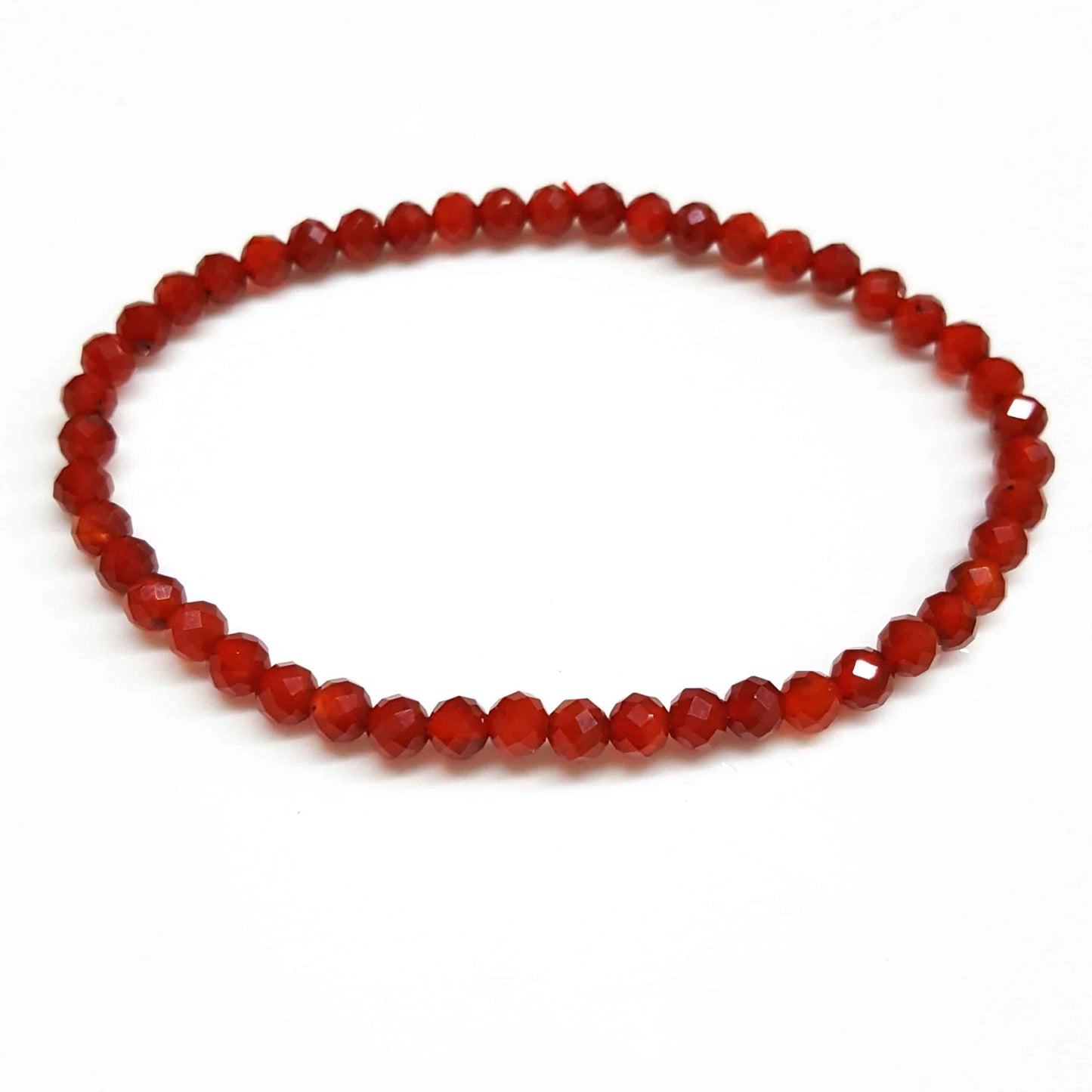 Carnelian Faceted Beaded Bracelets 4mm