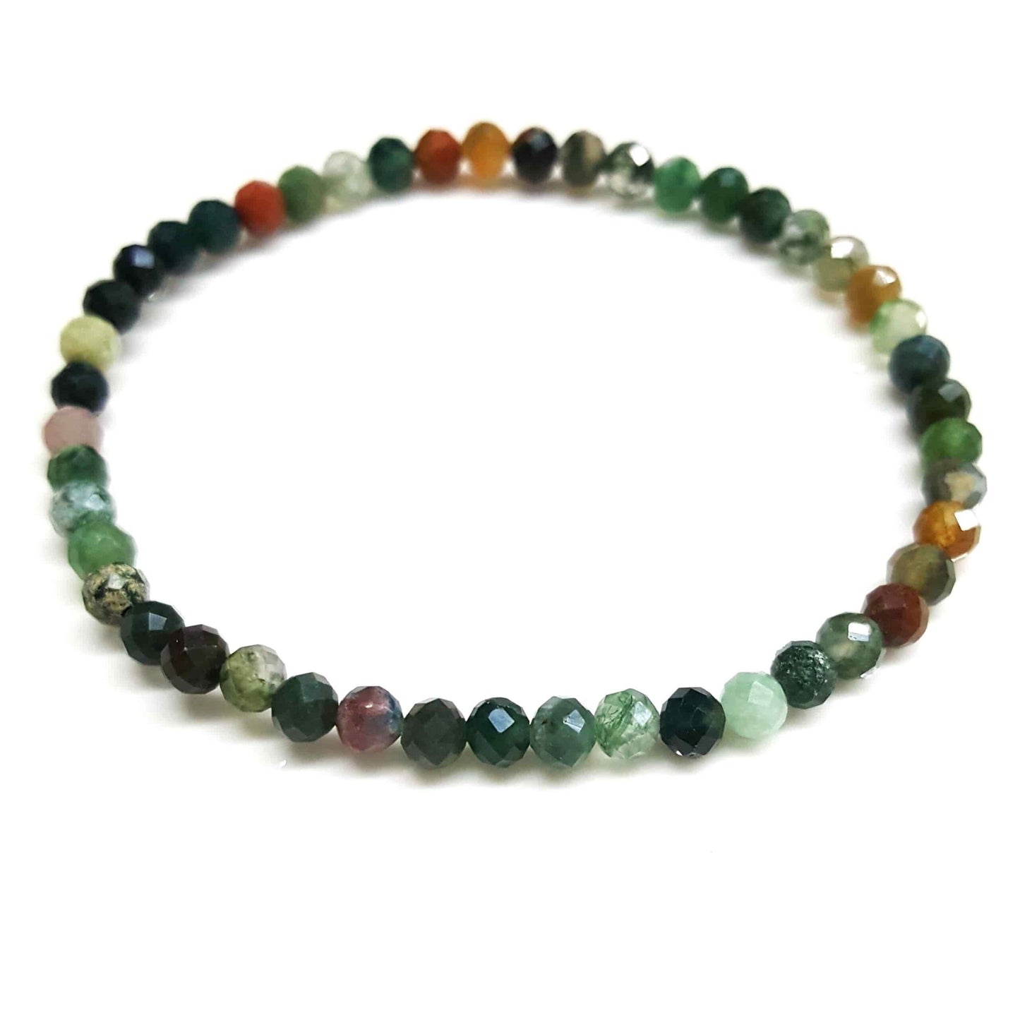 Fancy Facted Jasper Beaded Bracelets 4mm