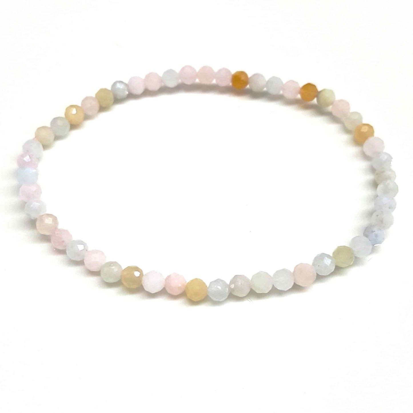 Morganite Faceted Beaded Bracelets 4mm