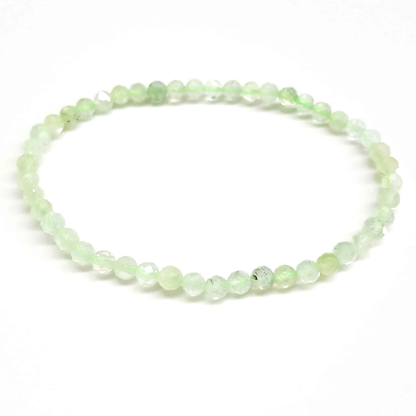 Prehnite Faceted Beaded Bracelets 4mm