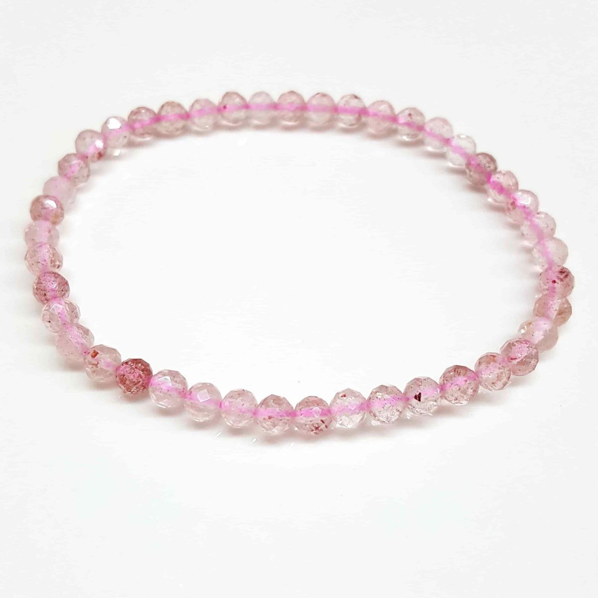 Strawberry Quartz Faceted Beaded Bracelets 4mm