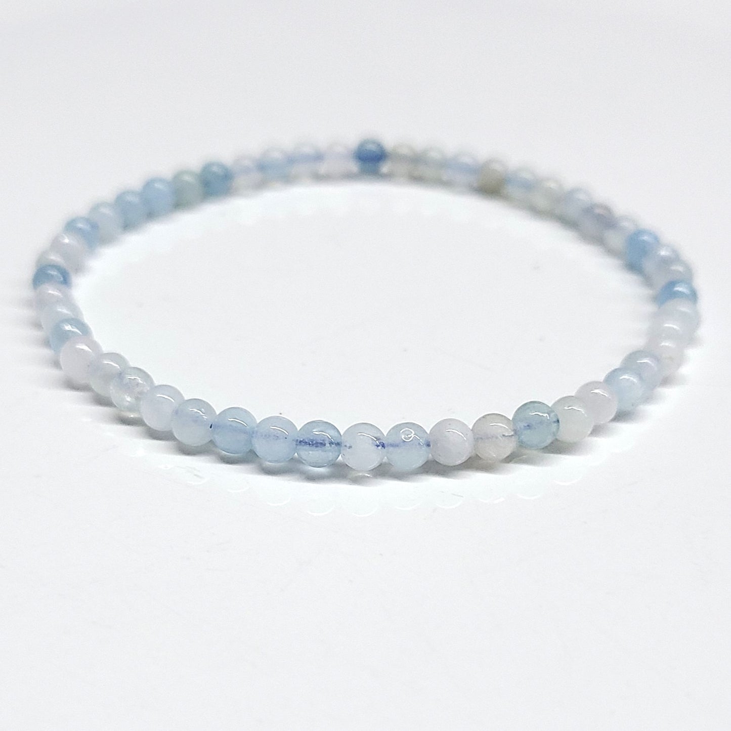 Aquamarine Beaded Bracelet 4mm