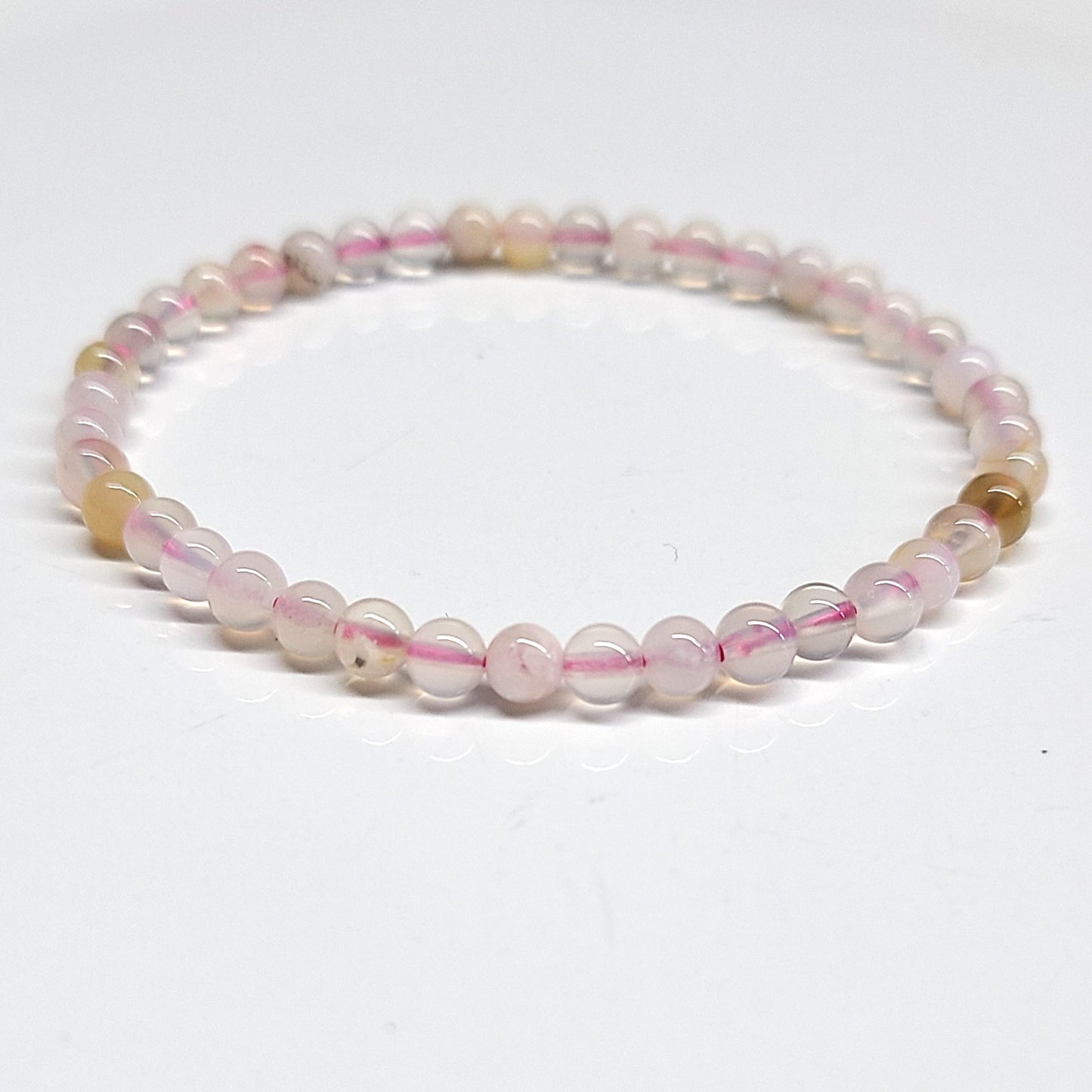 Flower Agate Beaded Bracelets 4mm