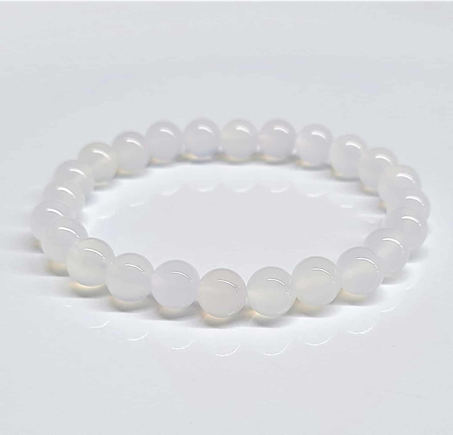 Chalcedony Beaded Bracelet 8mm