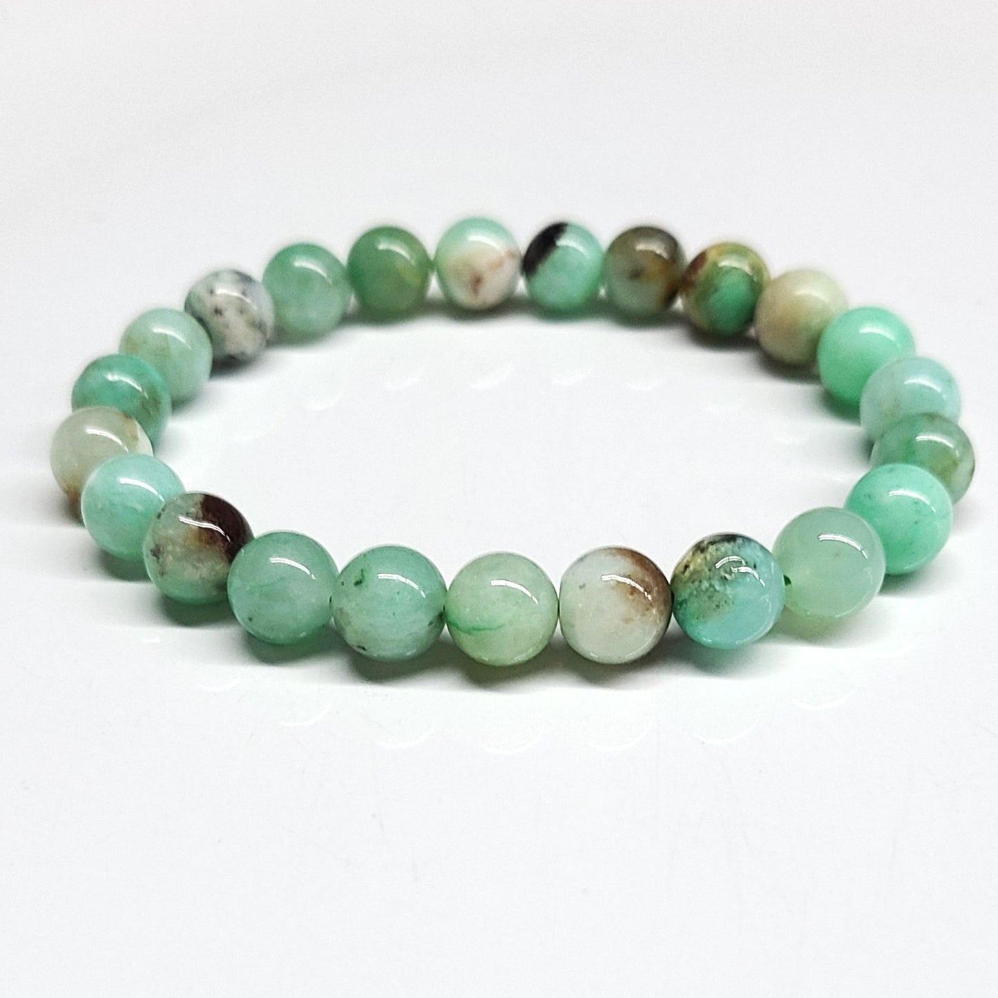 Chrysoprase Beaded Bracelet 8mm