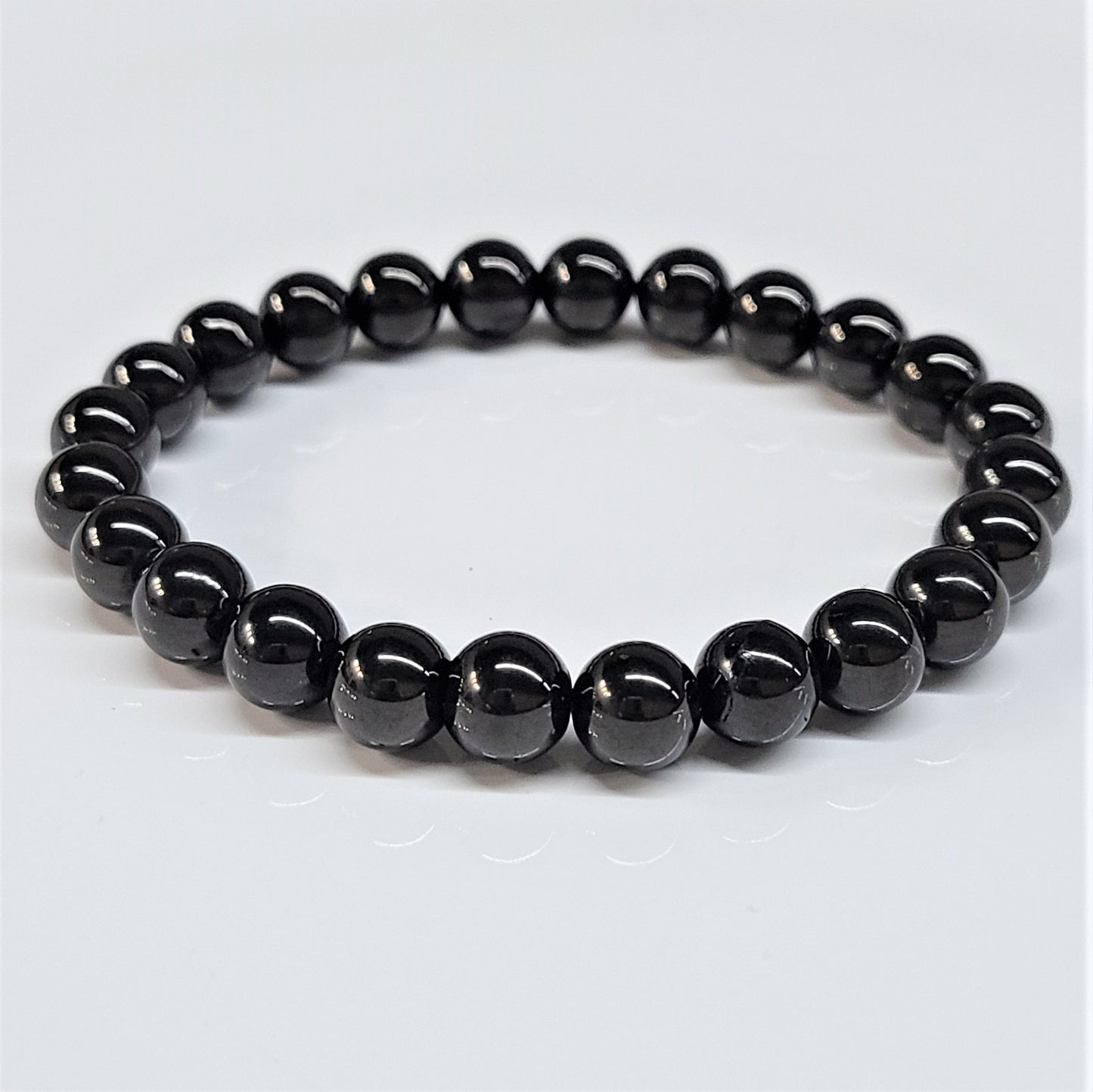 Jet Stone Beaded Bracelet - 8mm