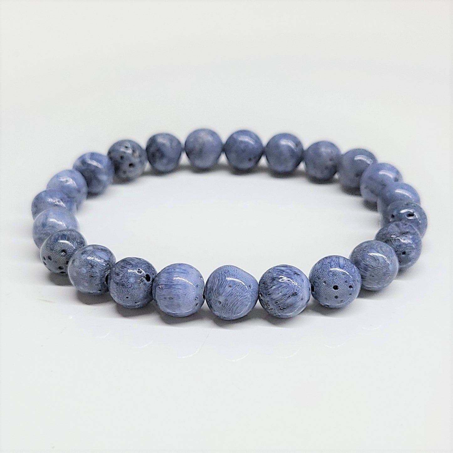 Blue Coral Beaded Bracelets 8mm