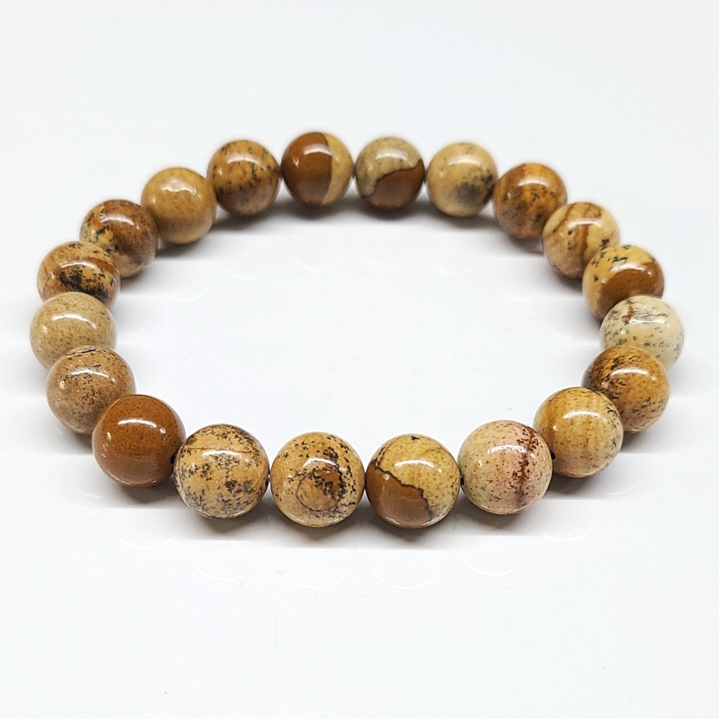 Picture Jasper Beaded Bracelets 10mm
