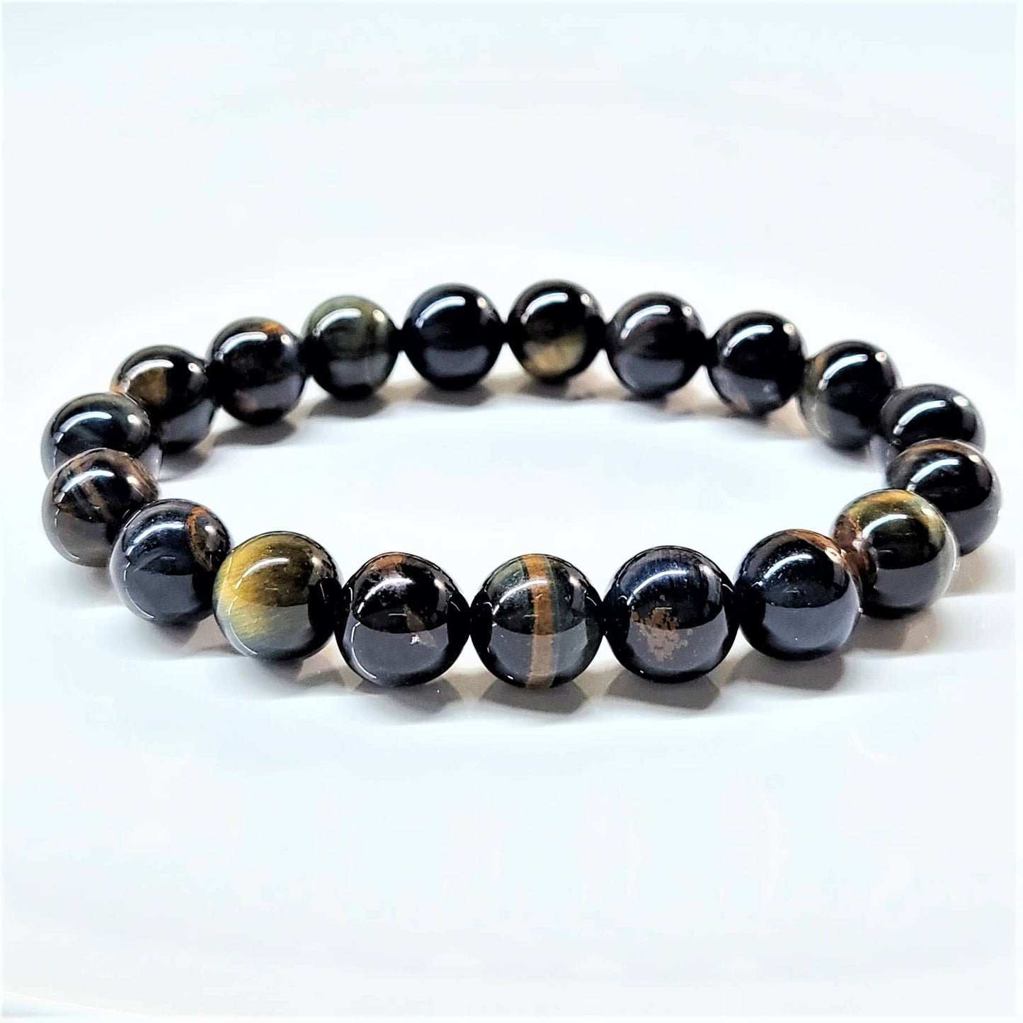 Blue Tigers Beaded Bracelet 10mm