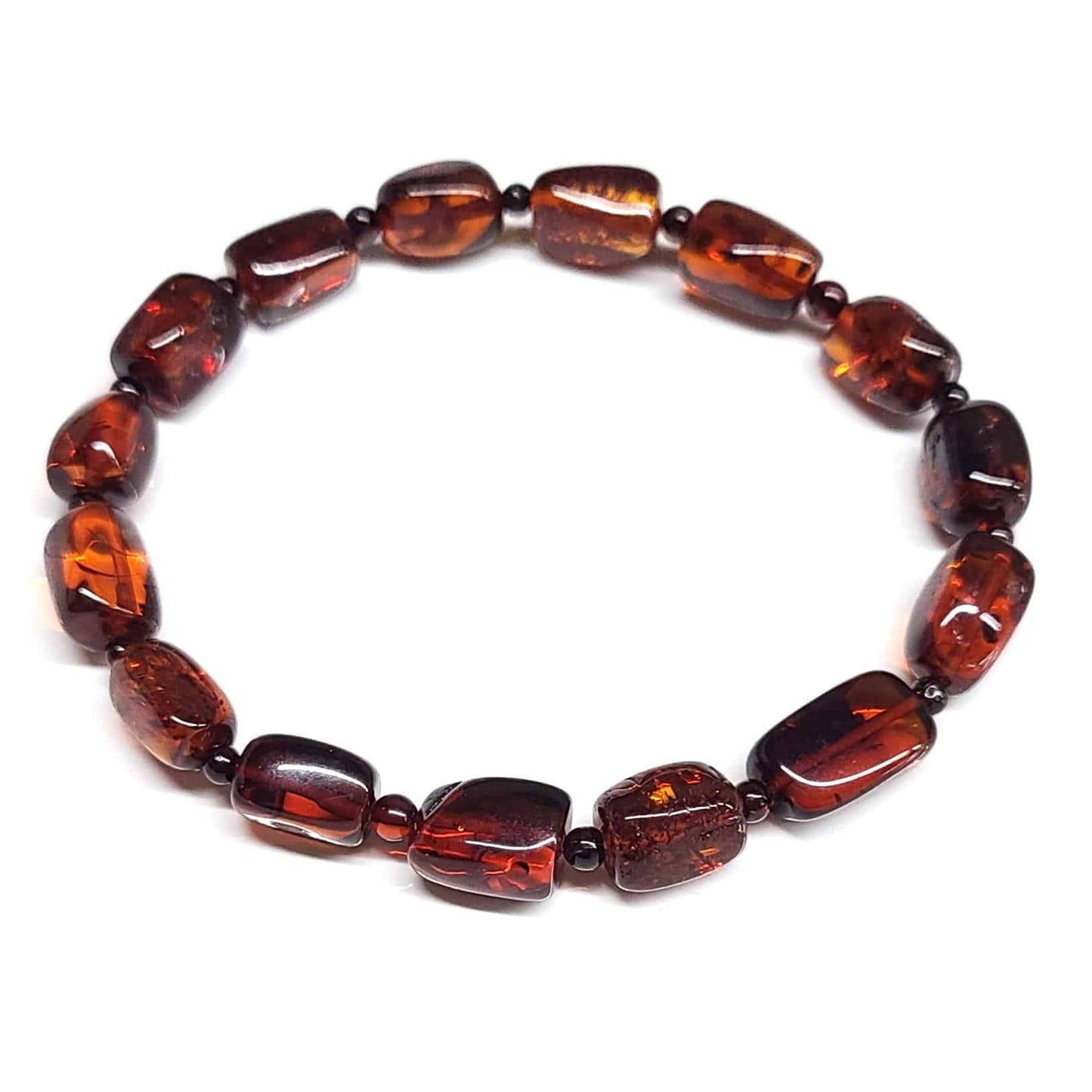 Amber Blood Tumbled Bracelet