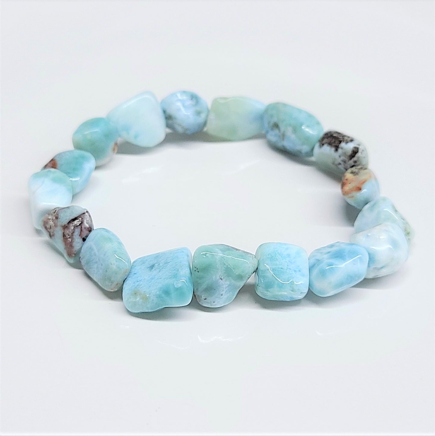 Larimar Tumbled Stone Beaded Bracelets