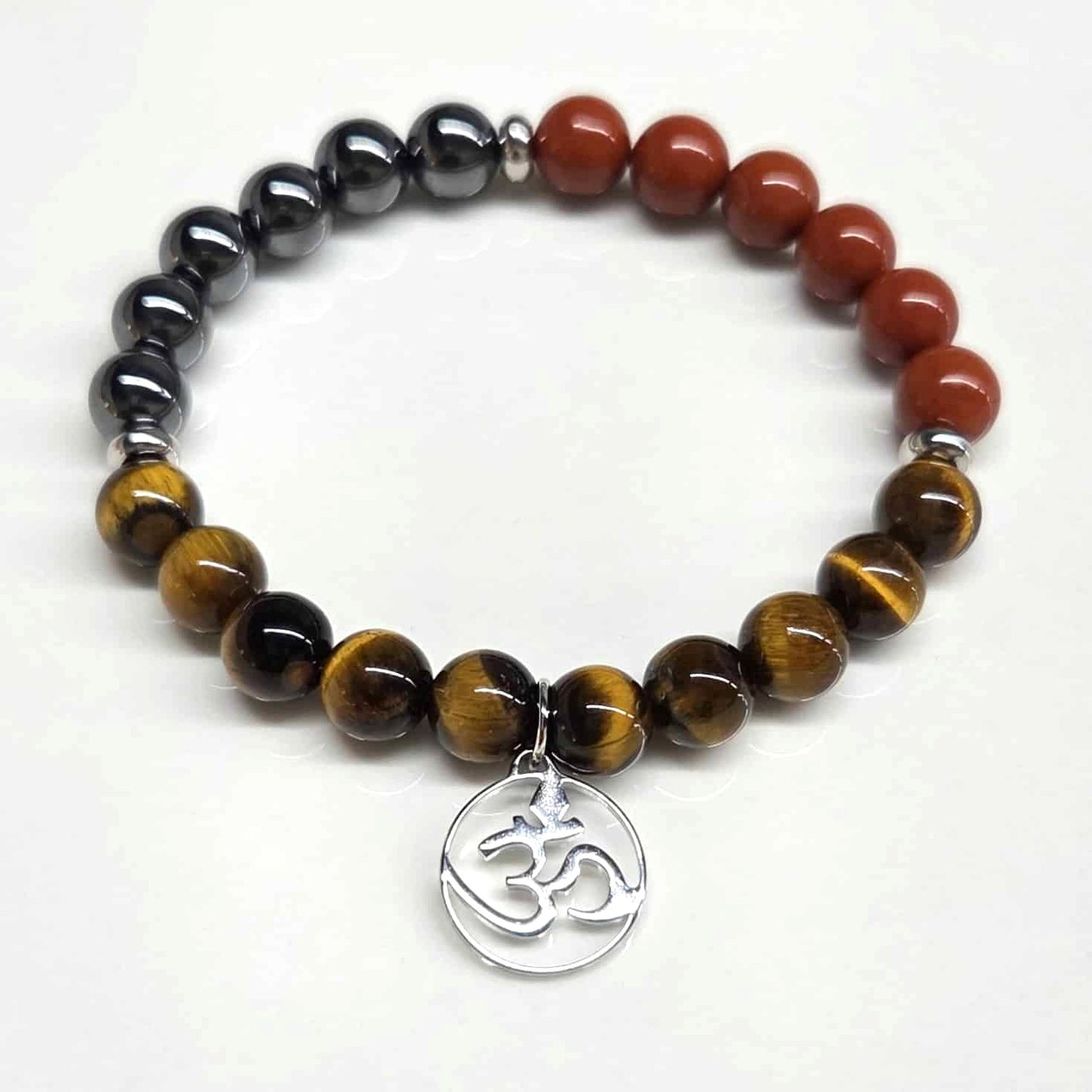 Tiger Eye Red Jasper Hematite 8mm