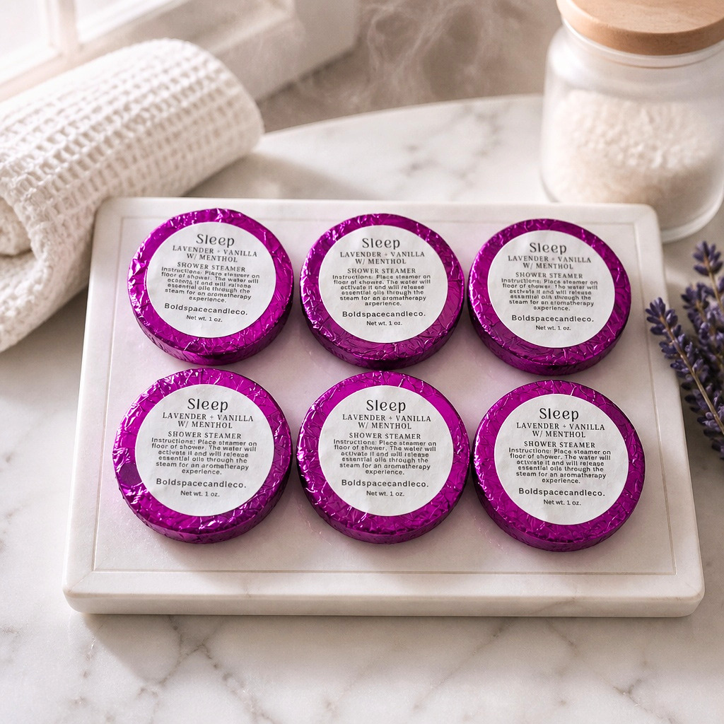 Sleep Shower Steamers โ Calming Aromatherapy for Bedtime 6pk