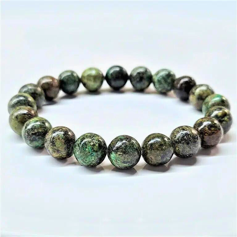 African Turquoise Beaded Bracelets 10mm