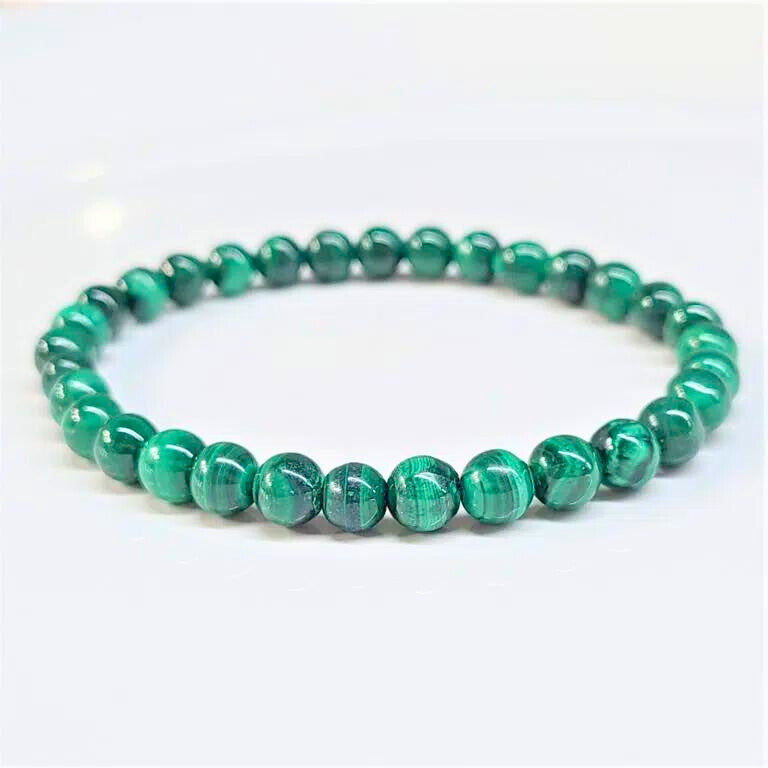 Malachite REAL Beaded Bracelets 6mm