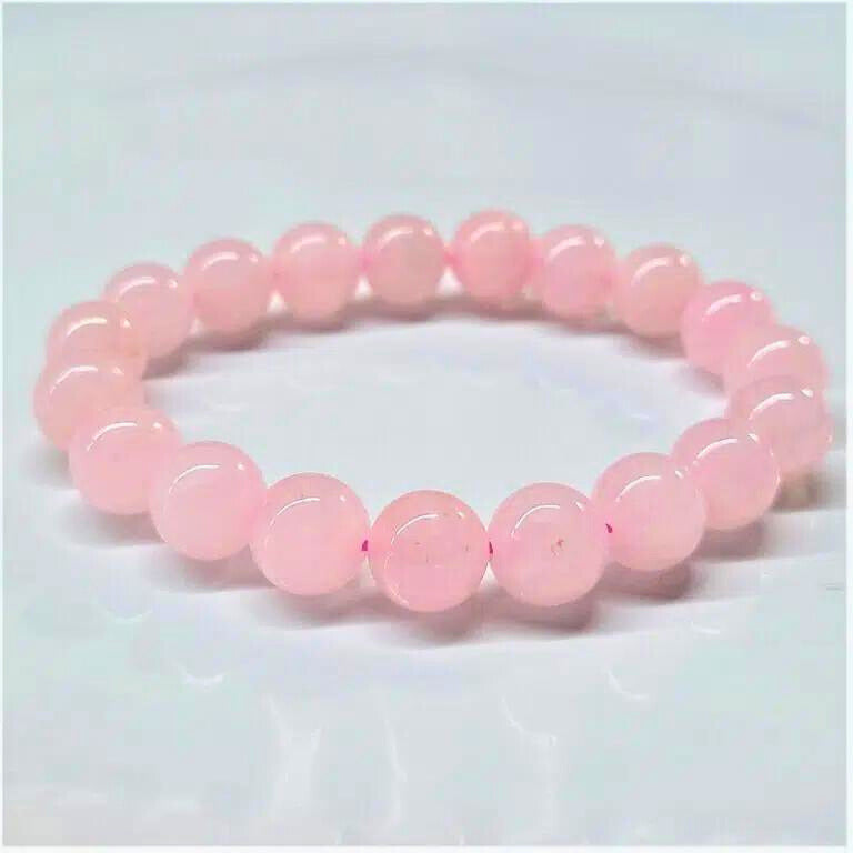 Rose Quartz Beaded Bracelet 10mm