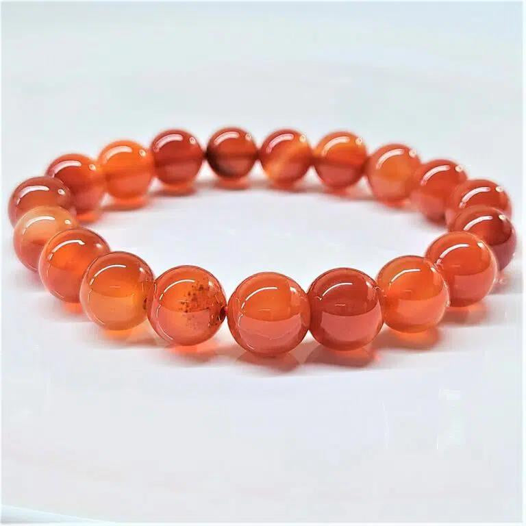 Carnelian Beaded Bracelets 10mm