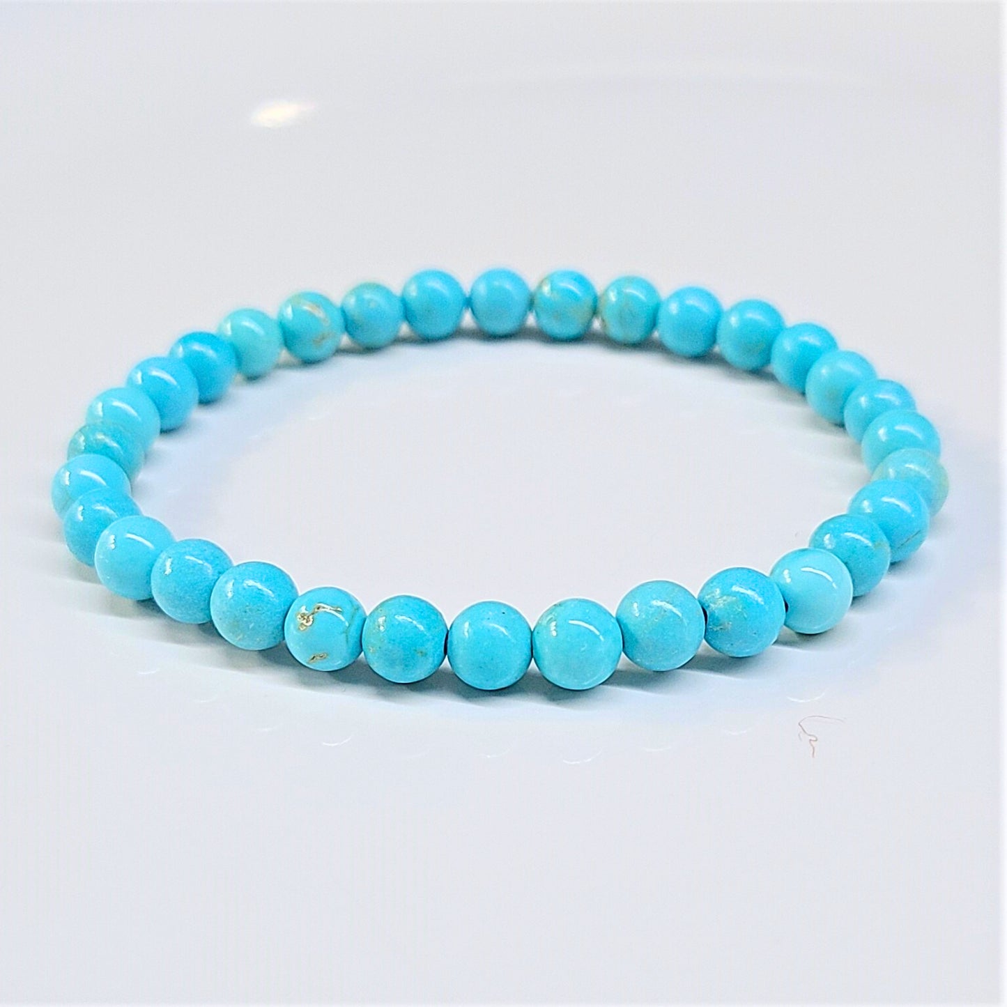 Blue Howlite Beaded Bracelets 6mm