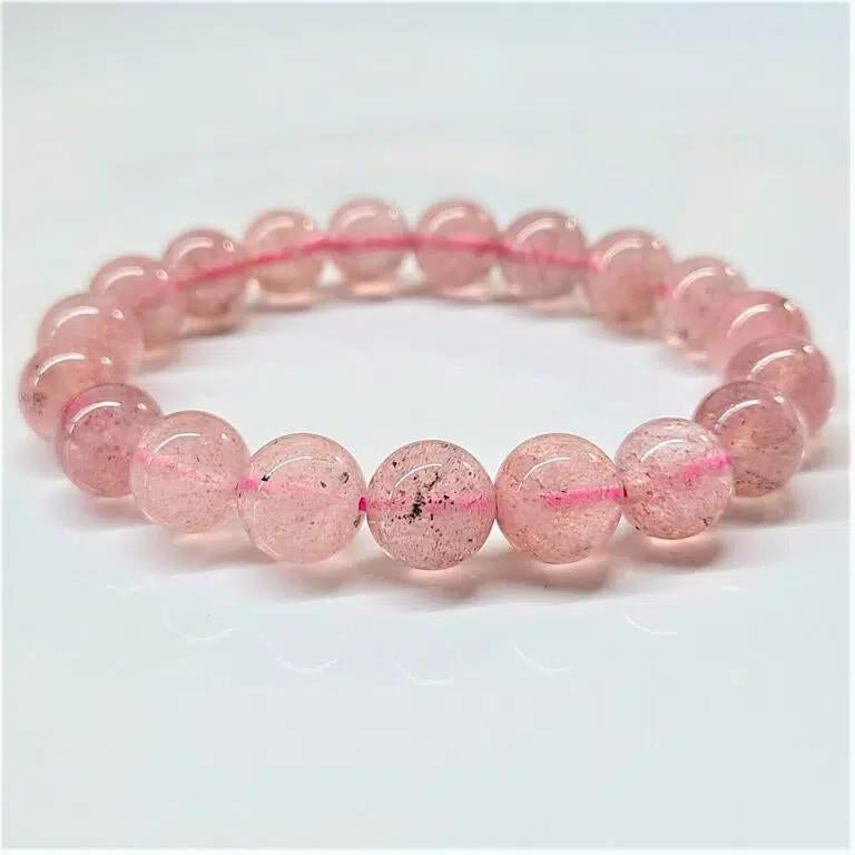 Strawberry Quartz Beaded Bracelets 10mm