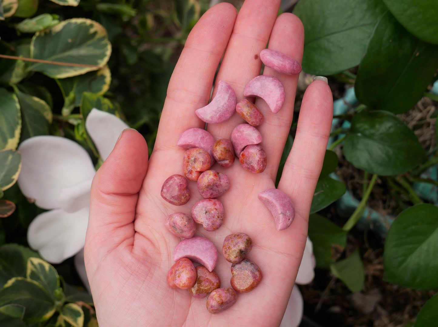Rhodonite Hearts Moons