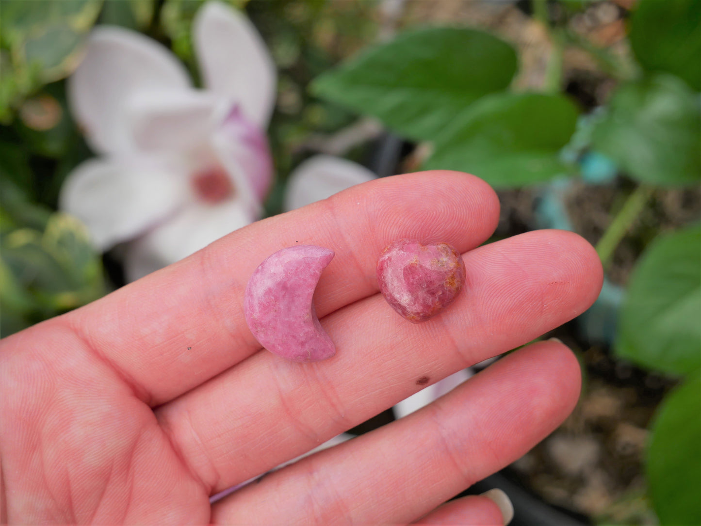 Rhodonite Hearts Moons