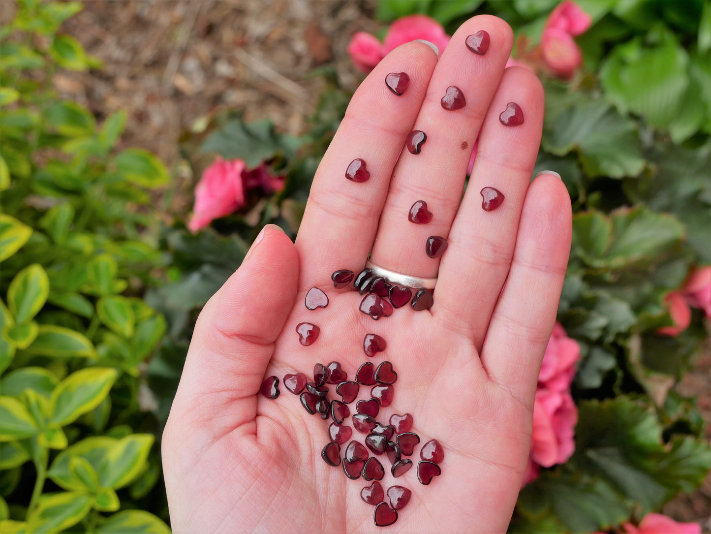 Garnet TEENY TINY Hearts