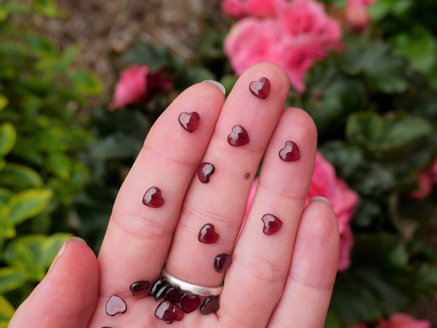 Garnet TEENY TINY Hearts