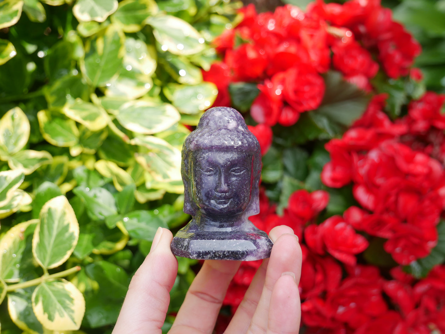 Lepidolite Buddha