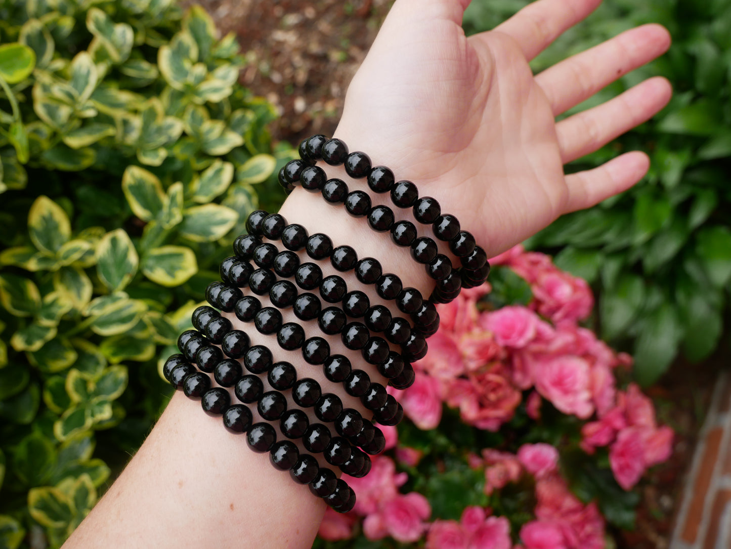 Black Onyx Beaded Bracelets 8mm