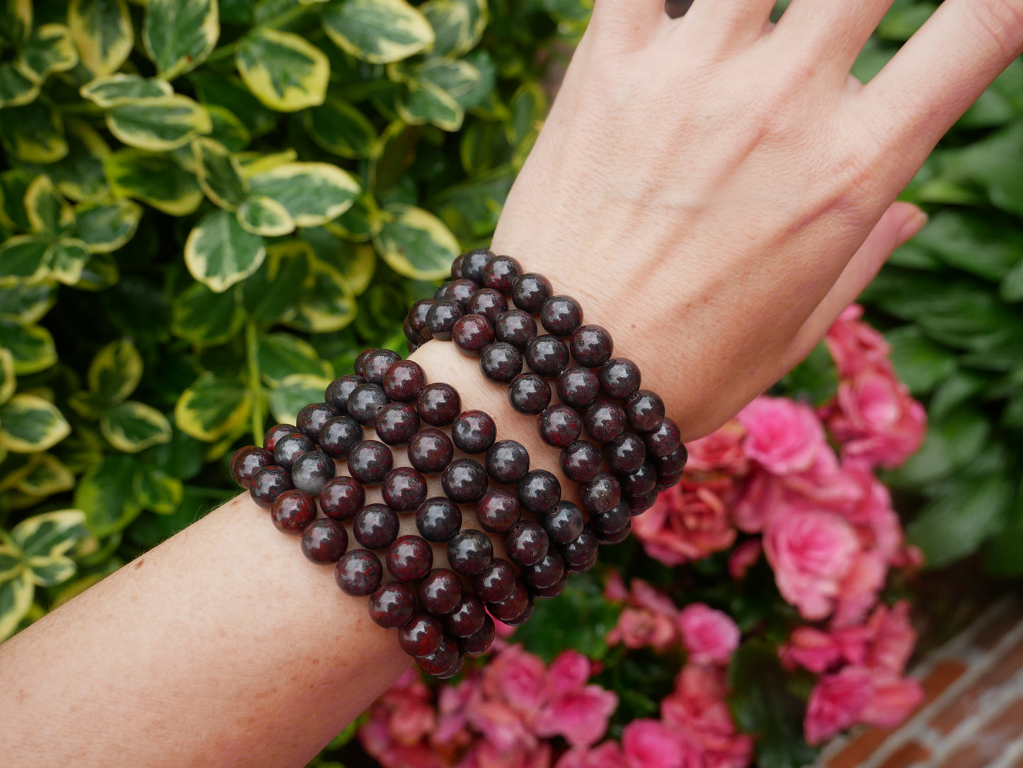 Bloodstone Beaded Bracelets 8mm