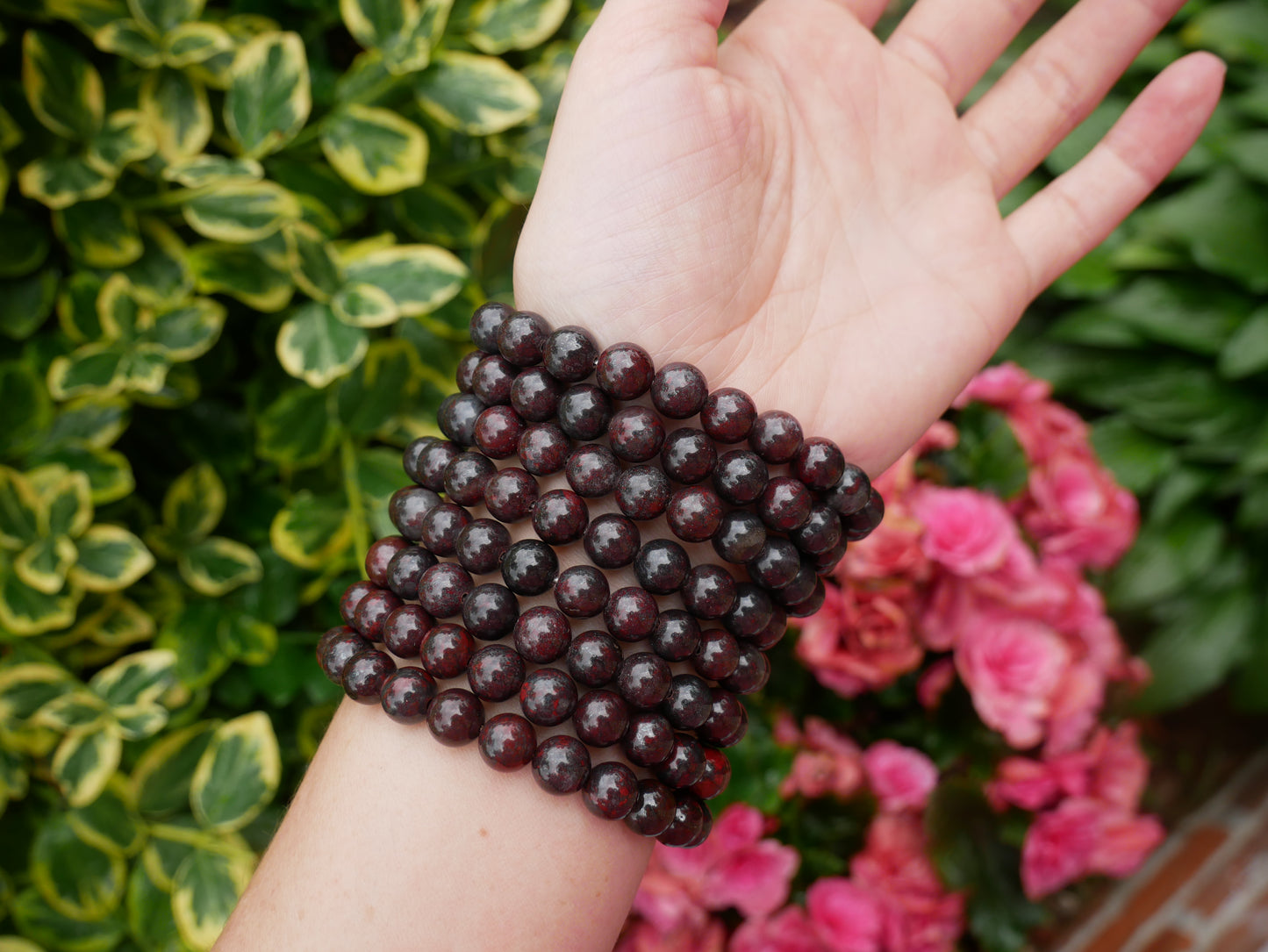 Bloodstone Beaded Bracelets 8mm