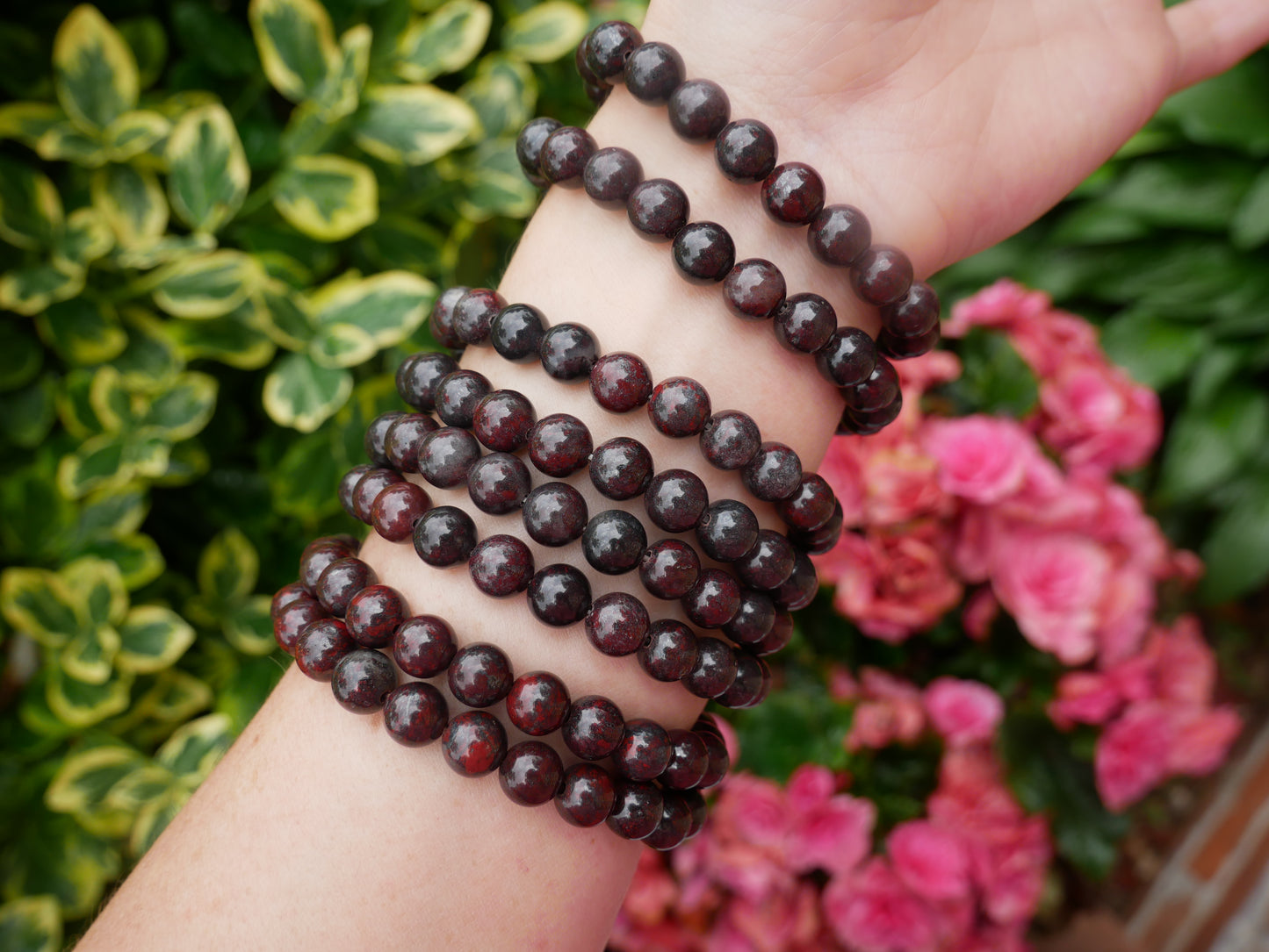 Bloodstone Beaded Bracelets 8mm