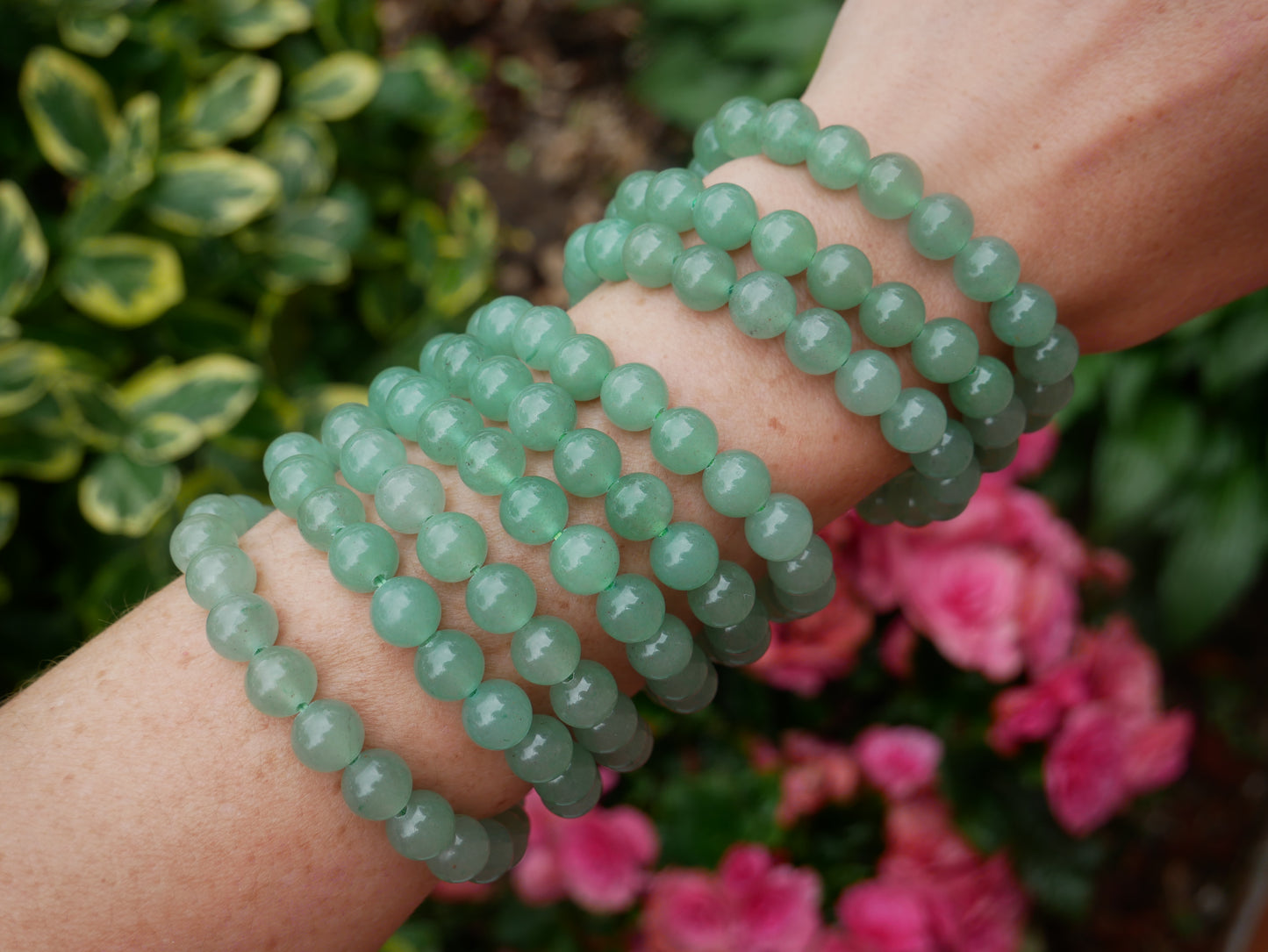 Green Aventurine Beaded Bracelets 8mm