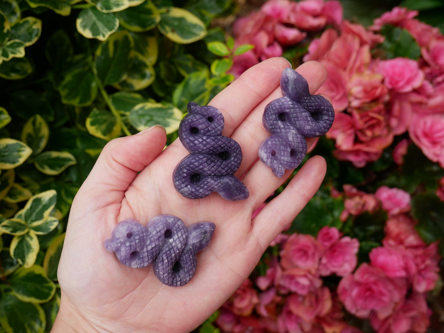 Lepidolite Snake