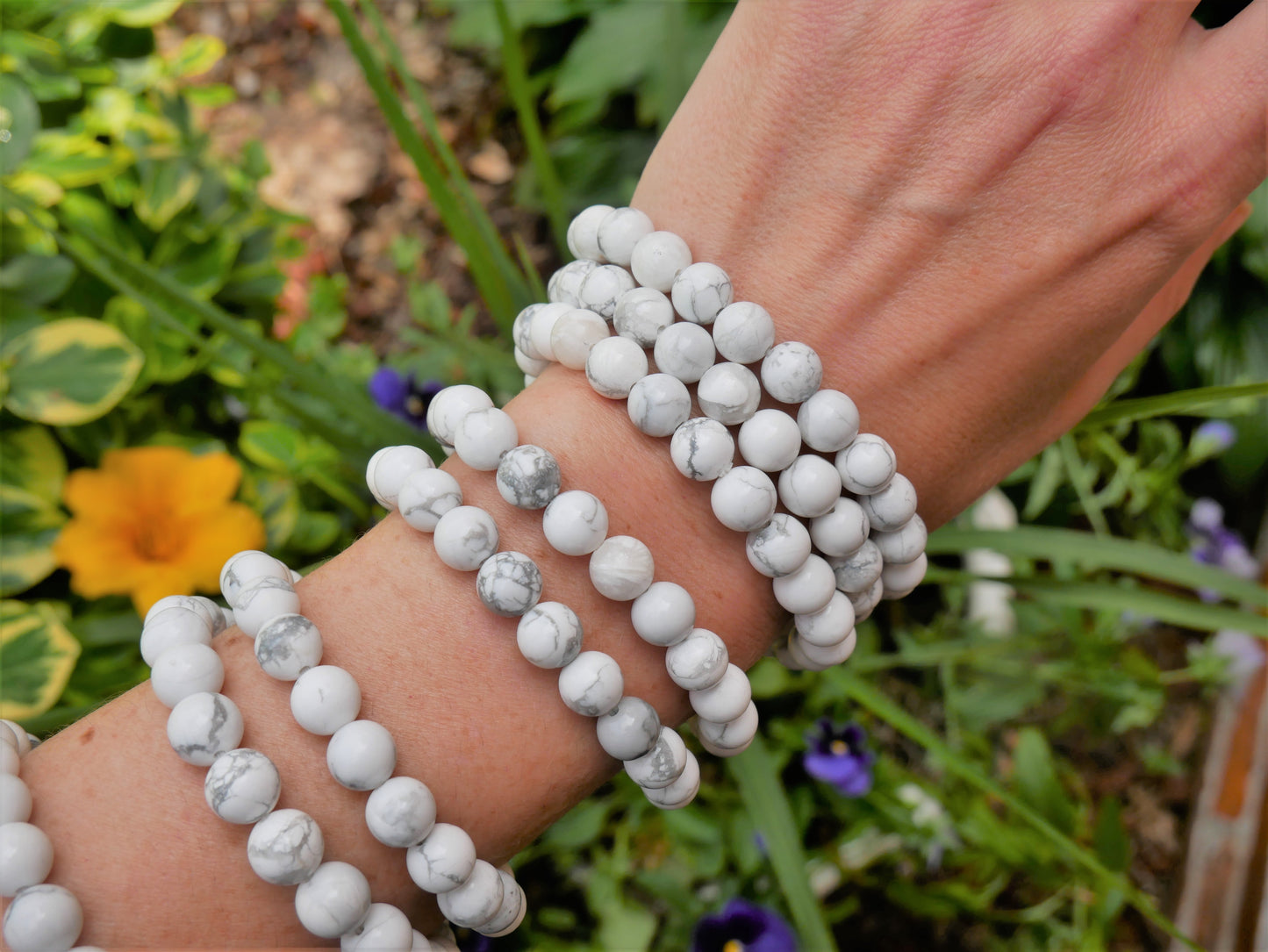 Howlite Beaded Bracelets 8mm