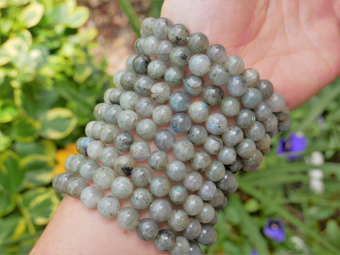 Labradorite Beaded Bracelets 8mm