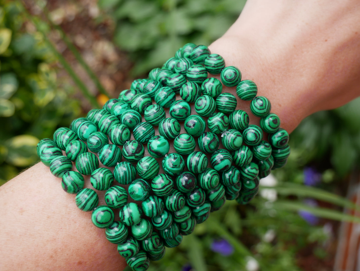 Malachite Beaded Bracelets 8mm