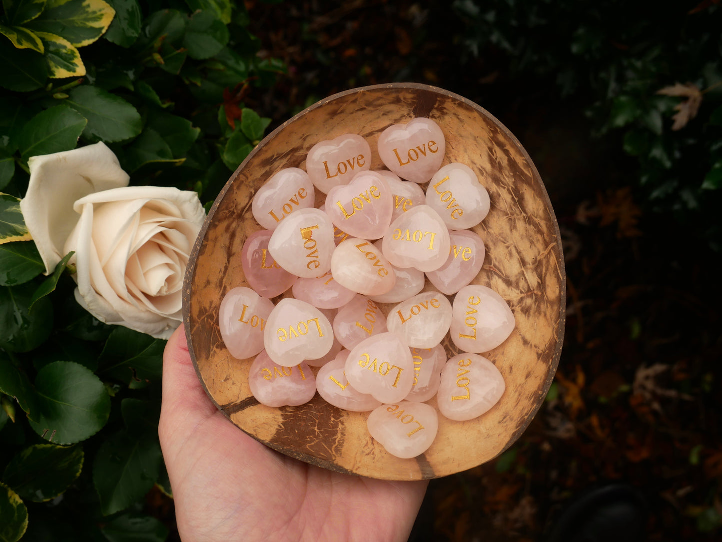 Rose Quartz LOVE Heart