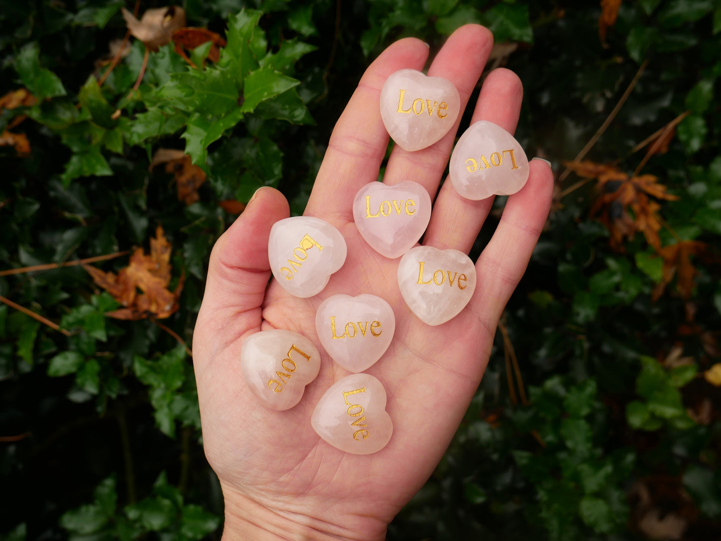 Rose Quartz LOVE Heart