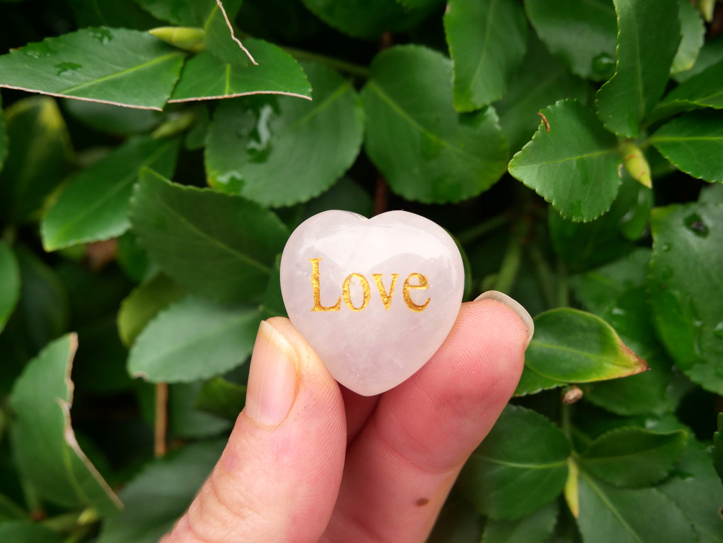 Rose Quartz LOVE Heart