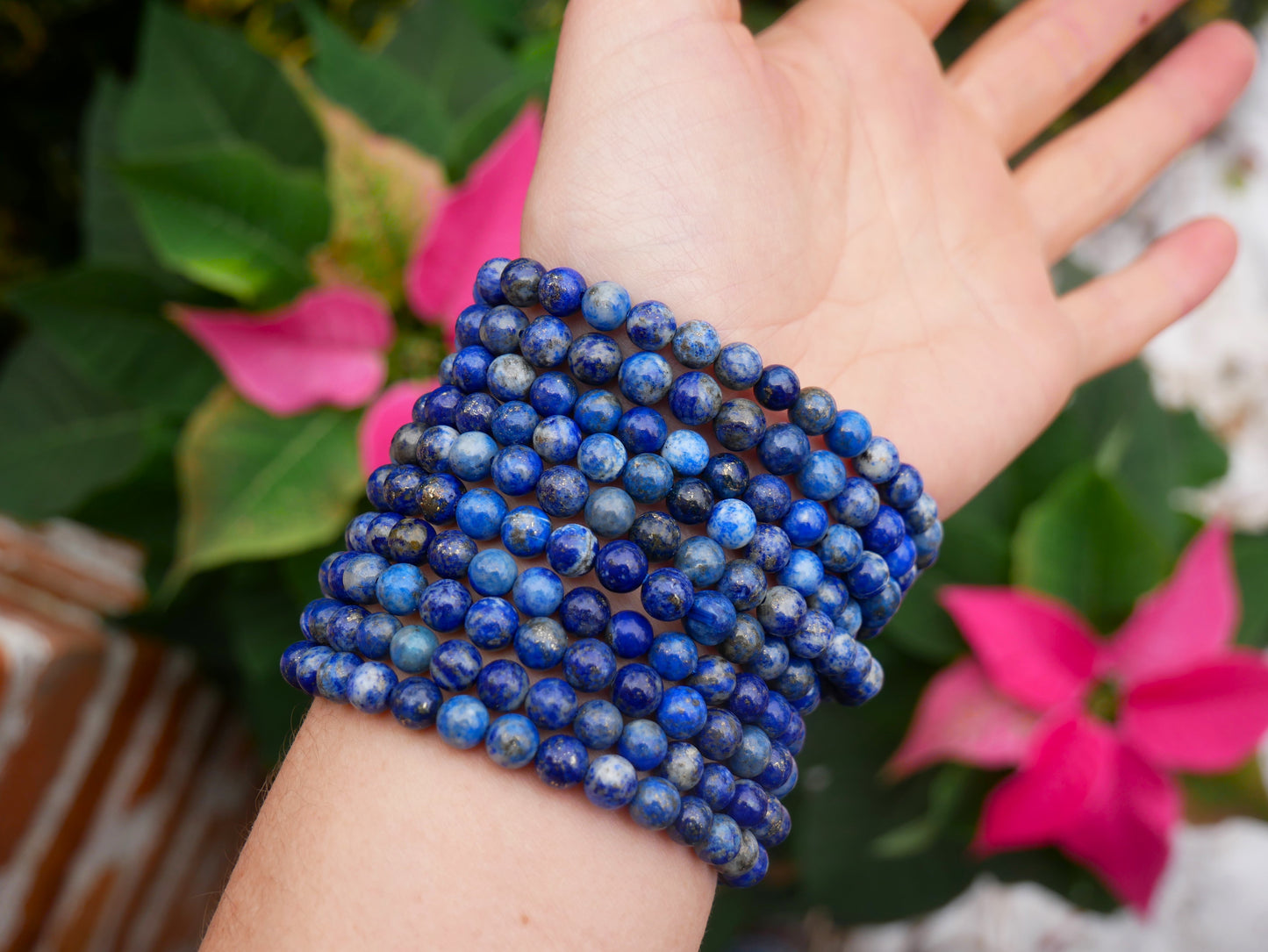 Lapis Beaded Bracelets 6mm
