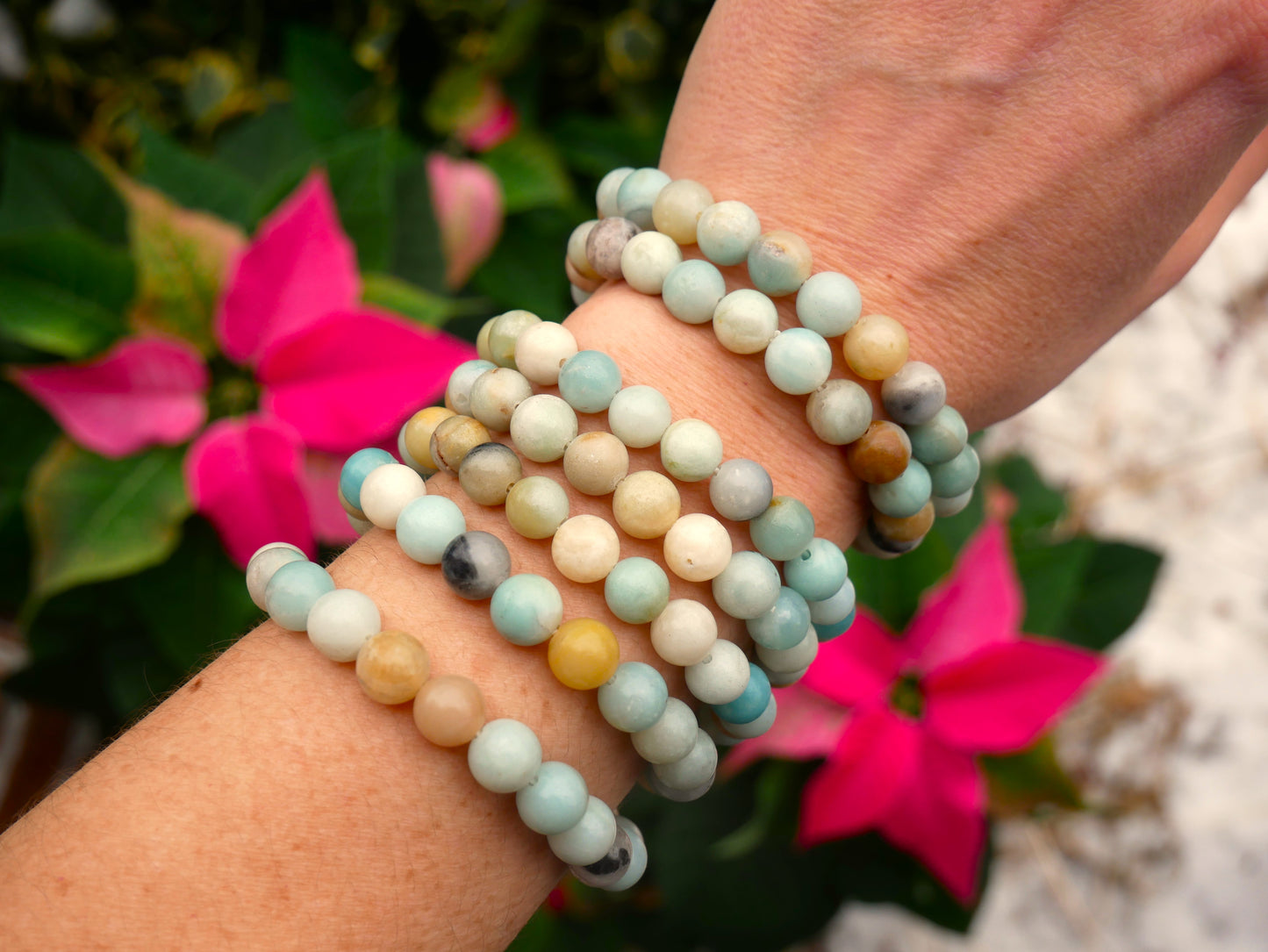 Amazonite Beaded Bracelet 8mm