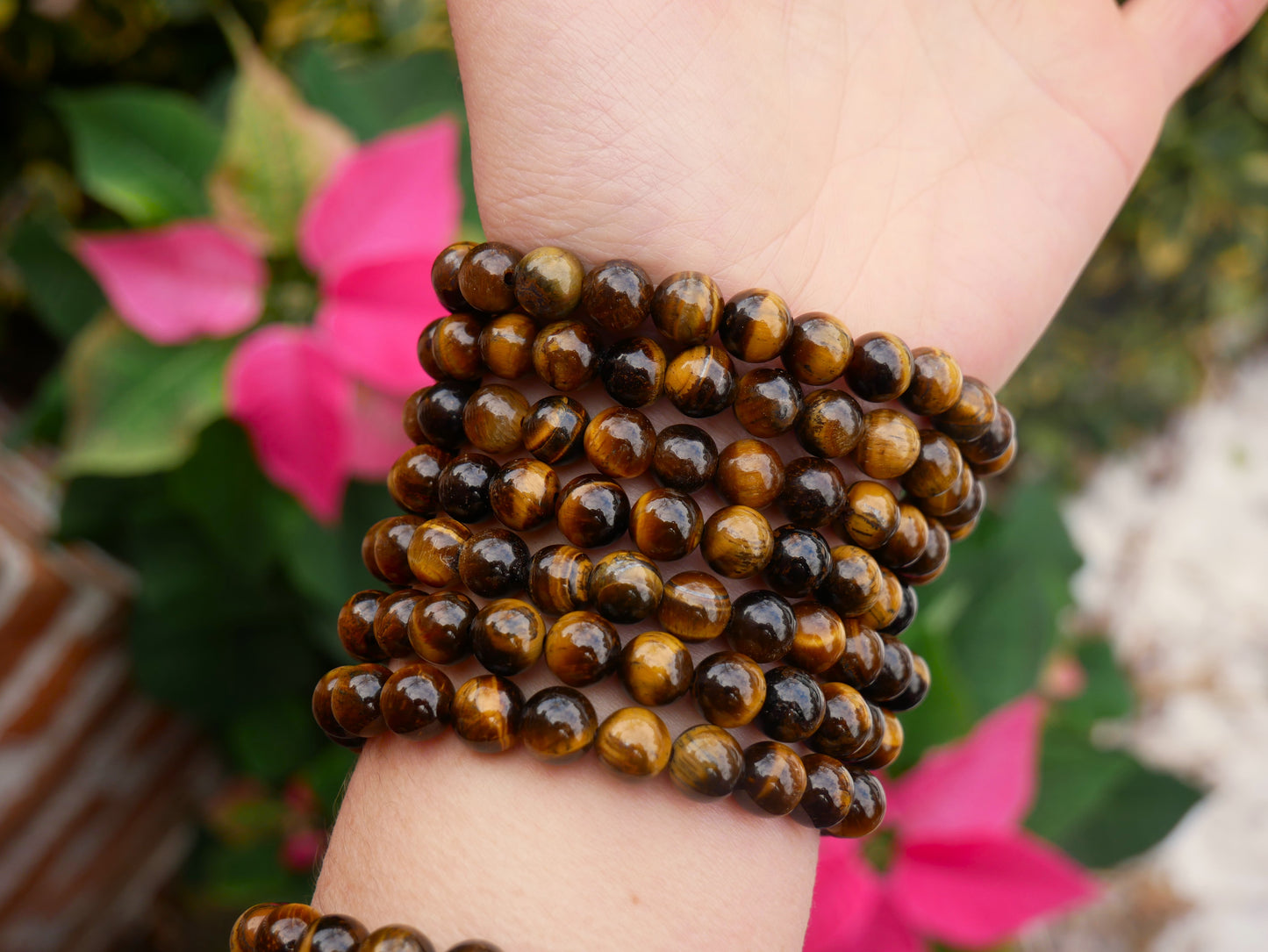Tiger Eye Beaded Bracelets 8mm