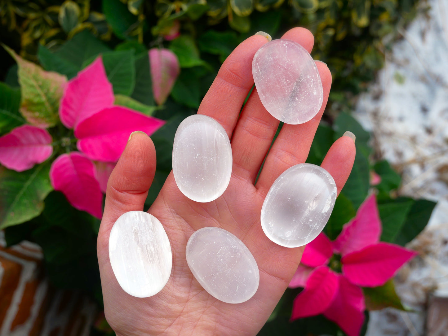 Selenite Worry Stones