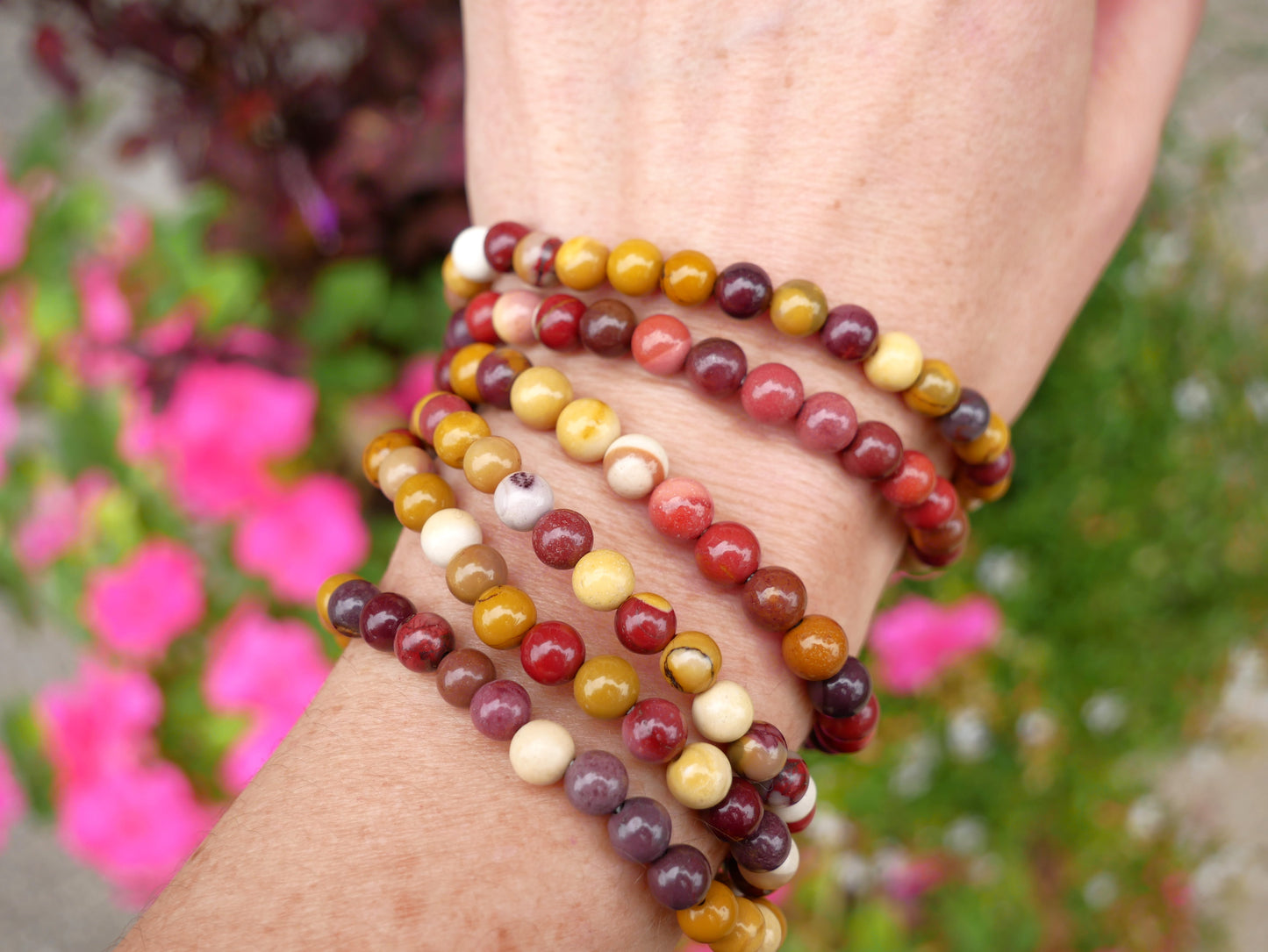 Mookaite Beaded Bracelets 6mm