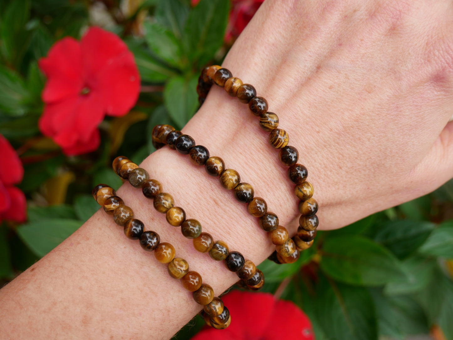 Tiger Eye Beaded Bracelets 6mm