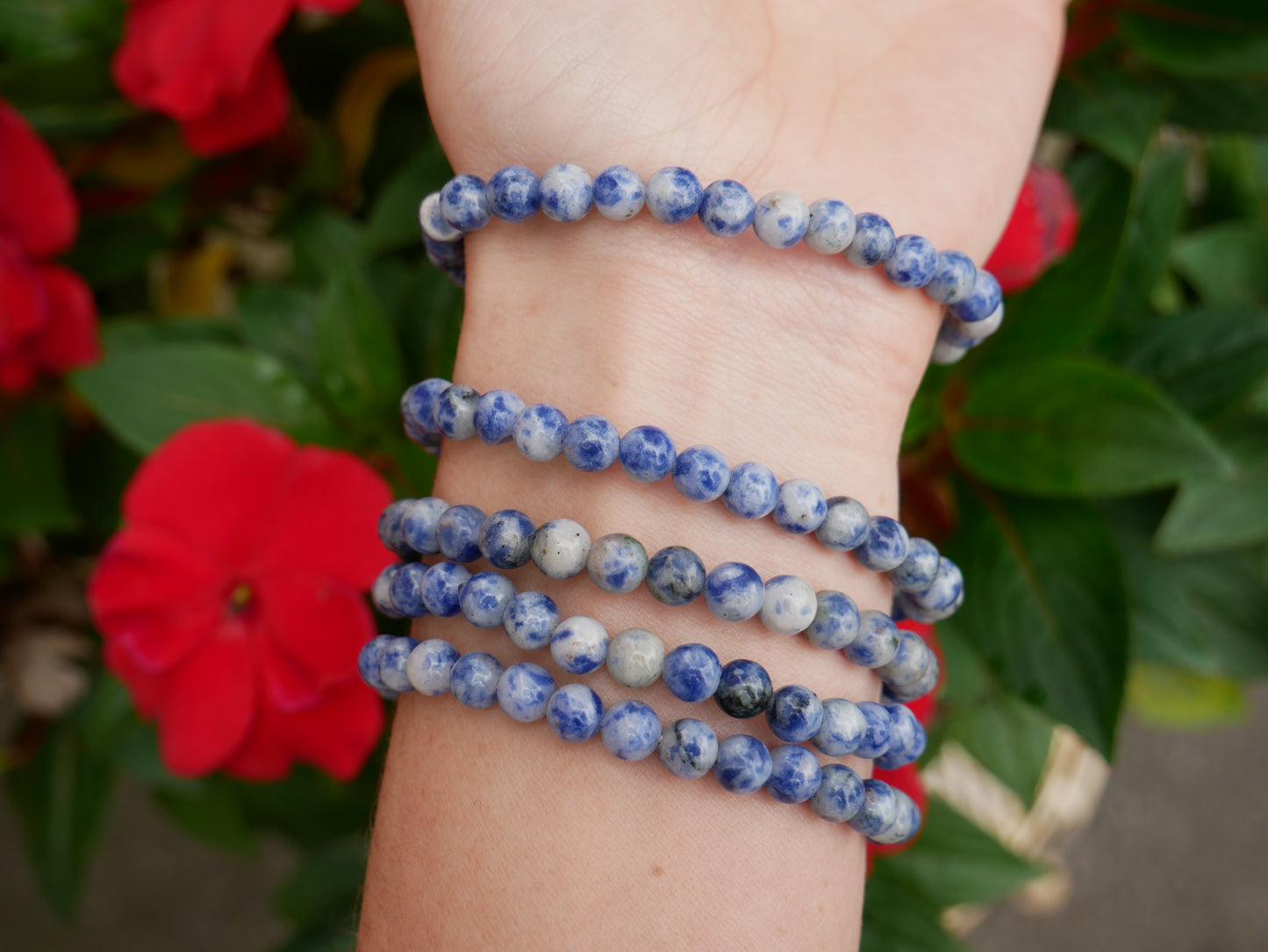Sodalite Beaded Bracelet 6mm