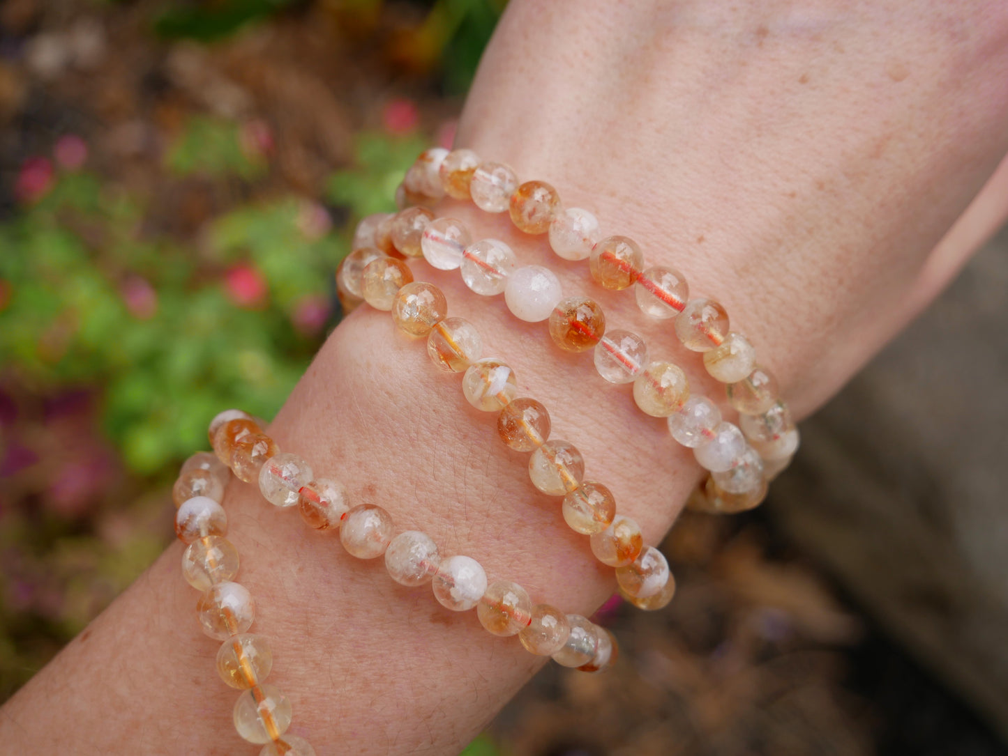Citrine Beaded Bracelets 6mm