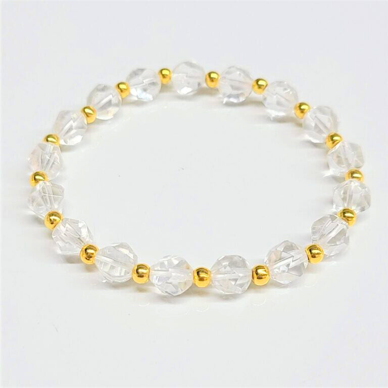 Quartz Faceted Beaded Bracelets 8mm